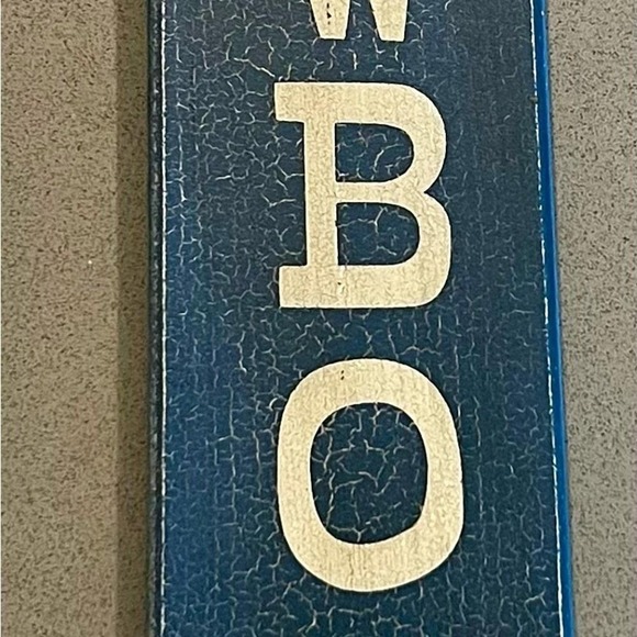 Blue And Gray Cowboys Wall Sign. 24"X3" - Picture 4 of 4